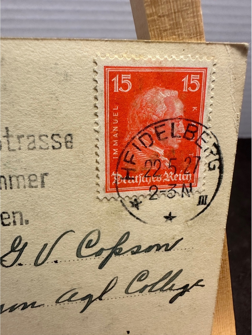 1927 Heidelberg Germany postcard castle view Deutsches Reich stamp - Picture 3 of 3